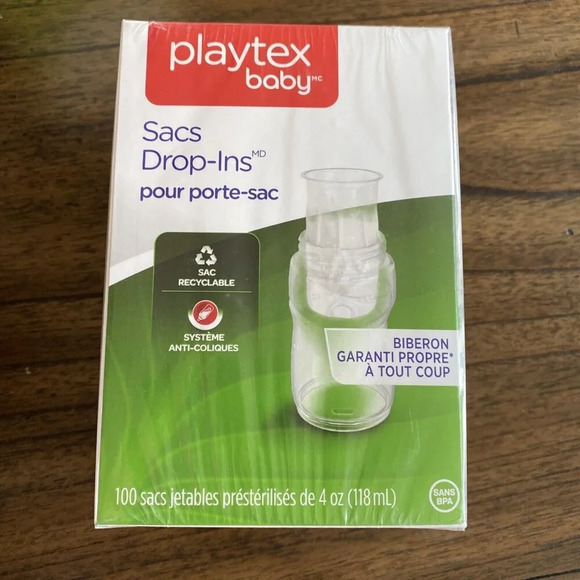 Brand New Playtex Baby Nurser Sacs 100 Count Drop-Ins Disposable Liners 4 oz - Picture 3 of 5